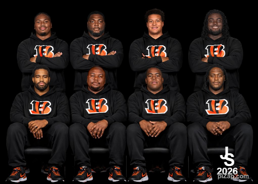 Jennife45487237's tweet image. Current #Bengals Defensive Tackles!!
@Bengals #RuleTheJungle #WhoDey

Top Row: Kris Jenkins Jr., McKinnley Jackson, Howard Cross III, and Jordan Jefferson

Bottom Row: Jonathan Allen, Dexter Lawrence II, B.J. Hill and T.J. Slaton Jr.