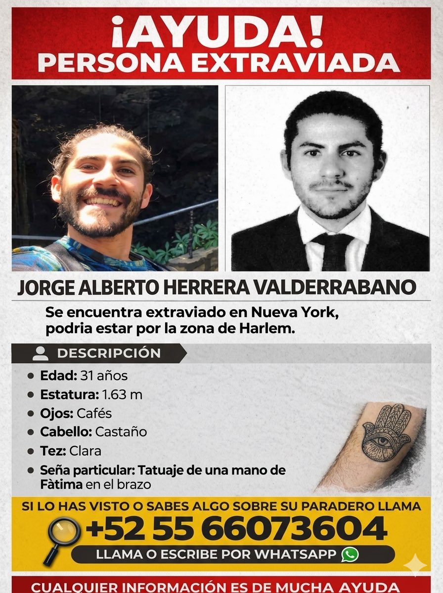 PameMao's tweet photo. Por favor ayudar a difundir. Es un gran amigo que vive en Nueva York. 

@ConsulMexNuy https://t.co/iOMlcIxdfZ