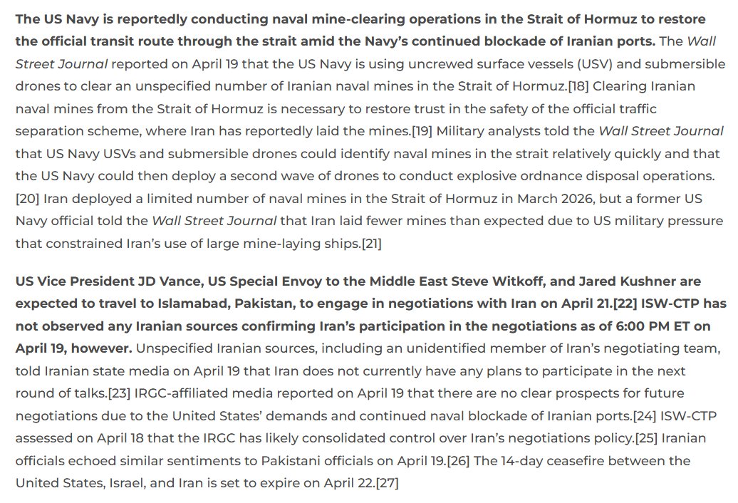 Institute for the Study of War tweet media