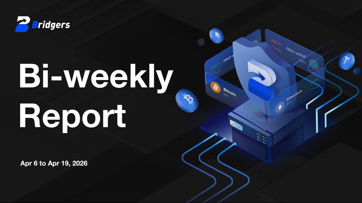 Bridgersxyz's tweet image. 📢Check out the bi-weekly report of #Bridgers cross-chain swap aggregator for Apr 6 to Apr 19 , 2026🗓

🔍Stay up-to-date on our latest developments and try our platform with any wallet👉app.bridgers.xyz

🔗Click to view details: medium.com/@Bridgersxyz/b…

#ETH #SOL #BSC