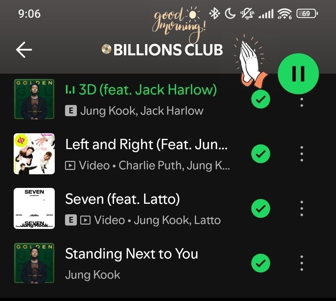 LidiaTan75's tweet image. 👋 Hi, I'm Listening 🎧 #3D, #LeftAndRight, #SEVEN and #StandingNextToYou by #JUNGKOOK from "BILLIONS CLUB" on Spotify! 👑📀🐰🎶 💞

🔗 open.spotify.com/track/6xGr4tVz…

PLEASE KEEP SUPPORTING JUNGKOOK'S MUSIC 🎶 🫶 
#JUNGKOOK #정국 🔥