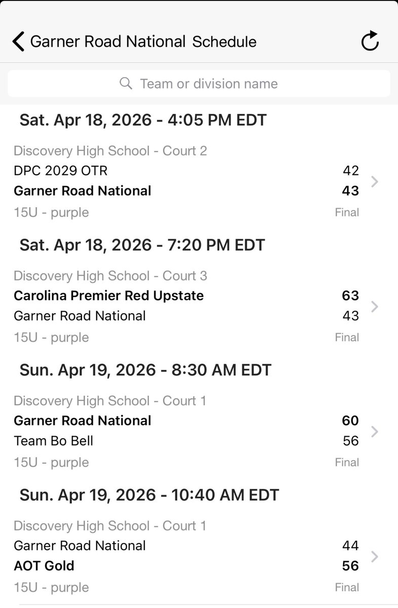 GroadBballHS's tweet photo. /// Weekend results from the GRBC National Team’s @OTRHoops/@OntheRadarHoops “Summer Jam” event in Gwinnett, GA:

2029 (2-2) 
2028 (3-1) @bballcoachd35 
2027 (3-1) 

@GravesGrbc https://t.co/aZZAUMSlF0