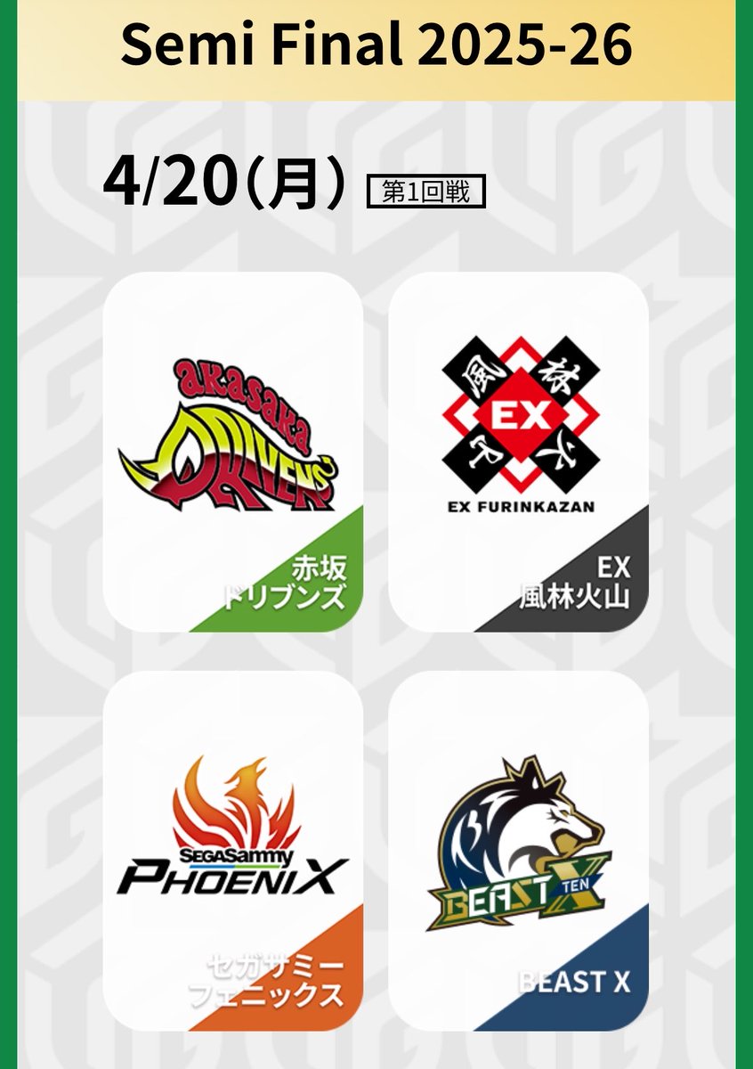 ZOZOTOWN #Mリーグ 2025-26 4/20（月）セミファイナルシリーズ 1位