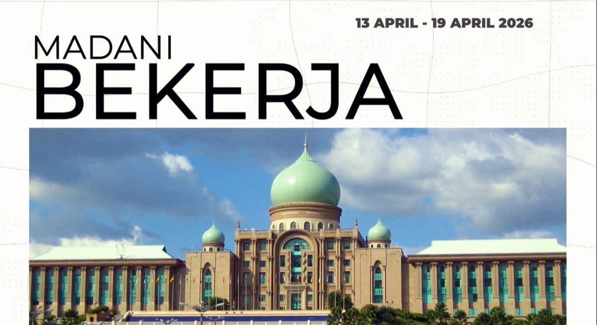 JPenerangan's tweet photo. Kapsul JAPENTV | MADANI Bekerja | 13 – 19 April 2026.

https://t.co/UK9fi021B4 

Pelbagai bantuan, pembangunan dan perlindungan terus diperkasa demi kesejahteraan rakyat serta kemajuan negara.  ✨🇲🇾

#RancakkanMADANI
#MADANIBekerja
#TaatSetia
#JabatanPenerangan https://t.co/nGdAHUDS7j
