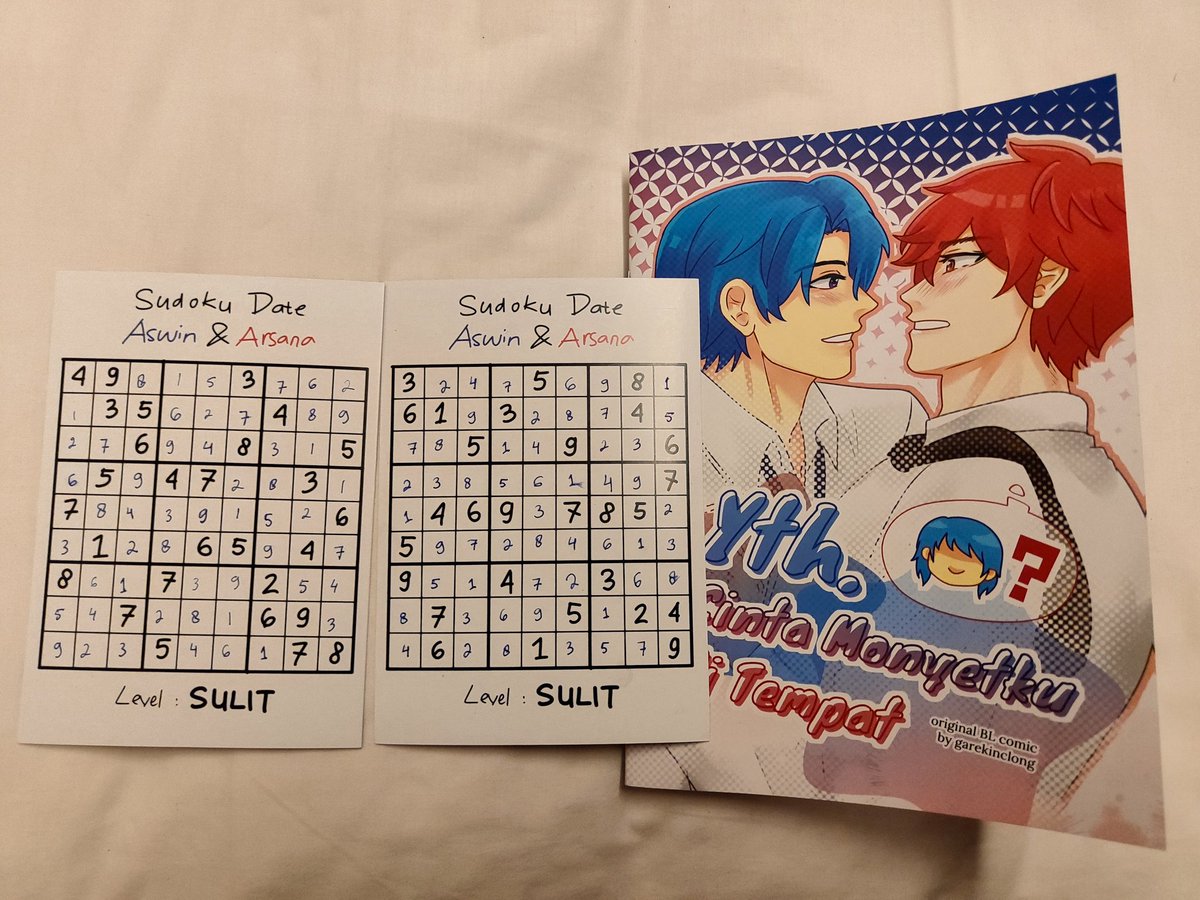 ✨ Standar Operasional Percintaan 1 by <a href="/cch1l4xx/">cchi! comipara6 F06-07</a> 
✨ AXKT 2 by <a href="/_chika55/">Cez | Comipara 6 G32</a> 
✨ Lovin' You Ugal-Ugalan Too by <a href="/muxlee/">lee | CF22 - P48</a> 
✨ Yth. Cinta Monyetku di Tempat by <a href="/garekinclong/">son 📌 Comipara 6 G-22 | CF22 R-34</a> (PS ini yang isi sudokunya my irloomf!)