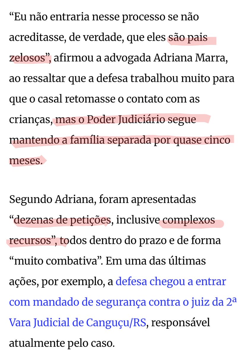 amandamoraes500's tweet image. Sobre as crianças de Arroio Grande.
Os advogados renunciaram ao processo, impossível lidar com judiciário gaúcho. 
A família sem os filhos, sem notícias, sem dinheiro. 😭😭😭😭