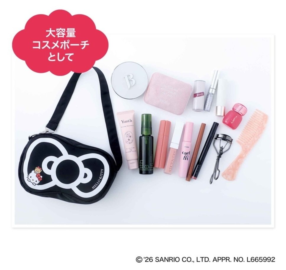 mini_twjp's tweet image. 6/12売りmini 7月号
🎀表紙：
あのちゃん
🎀付録：
ハローキティ リボン型ミニバッグ♡
→マチがあるのでミニバッグとしても、大容量ポーチとしても活躍すること間違いなし🙆‍♀️ 汚れが気にならない黒ベースなのも嬉しい❣️

宝島チャンネル
予約開始
store.tkj.jp/shopdetail/000…

#ハローキティ
#HELLOKITTY