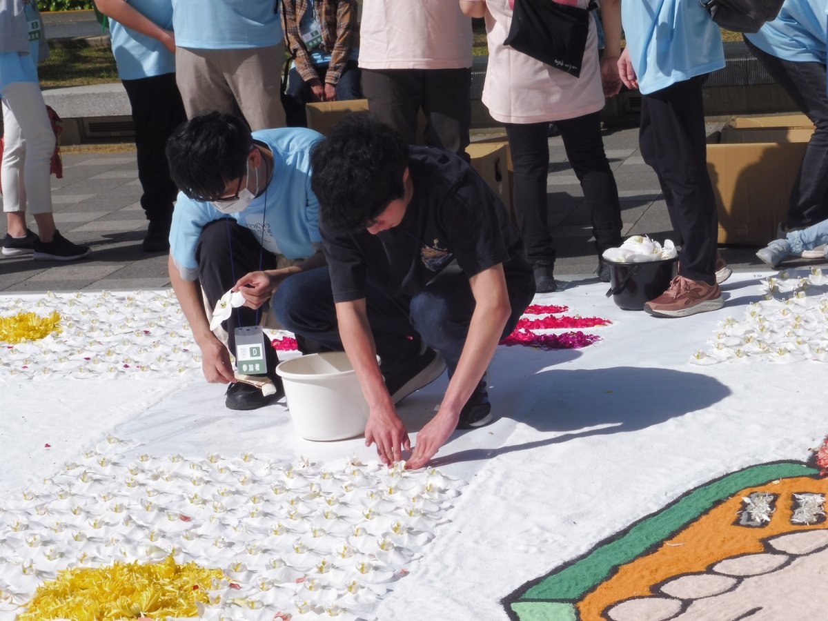 就業技術科】 「TOKYO FROWER CARPET 2026」の花絵原画に本校生徒の