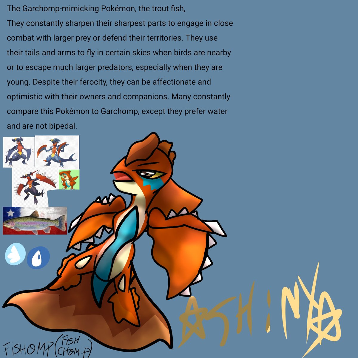 Josefa140619's tweet image. Creo...que no valió mucho su evolución, debí meter más conceptos de garchomp....bueno...espero que su mega lo salve que las megas de cada fakemon que eligire serán para mediados de junio o principios de mayo o no se
#Fakemon #Belkary