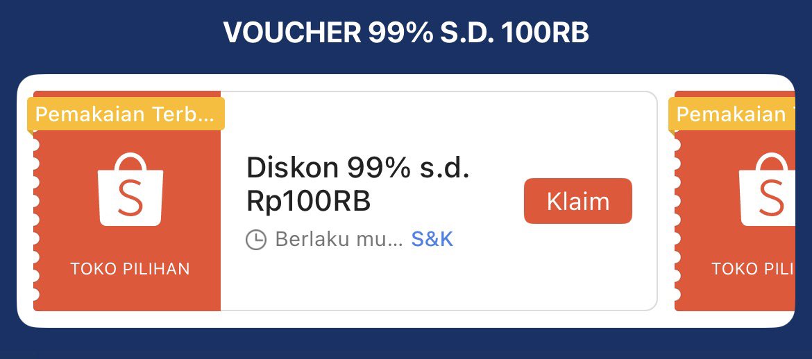 updatediskonan's tweet photo. Diskon 99% ada lagi tanggal 25 April.
Jam: 00:00 | 12:00 | 20:00

Klaim dulu: https://t.co/LSyuZDq8o5 https://t.co/TIeRCujz5b