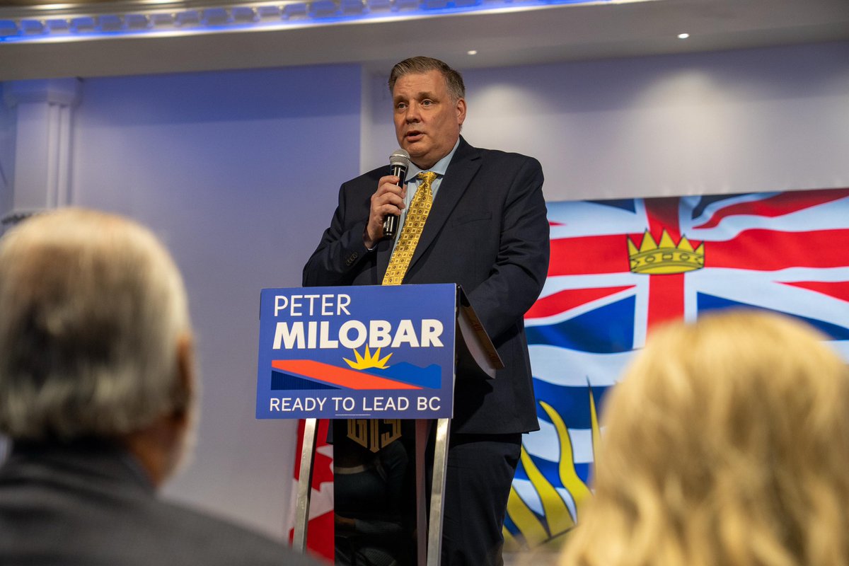 PeterMilobar's tweet photo. Great to be out connecting with Conservatives across British Columbia. Our movement is growing every day, and it’s clear people are ready for change.

Together, we’re building a team focused on common sense solutions, economic growth, and a government that listens. https://t.co/2YUqchIDTV