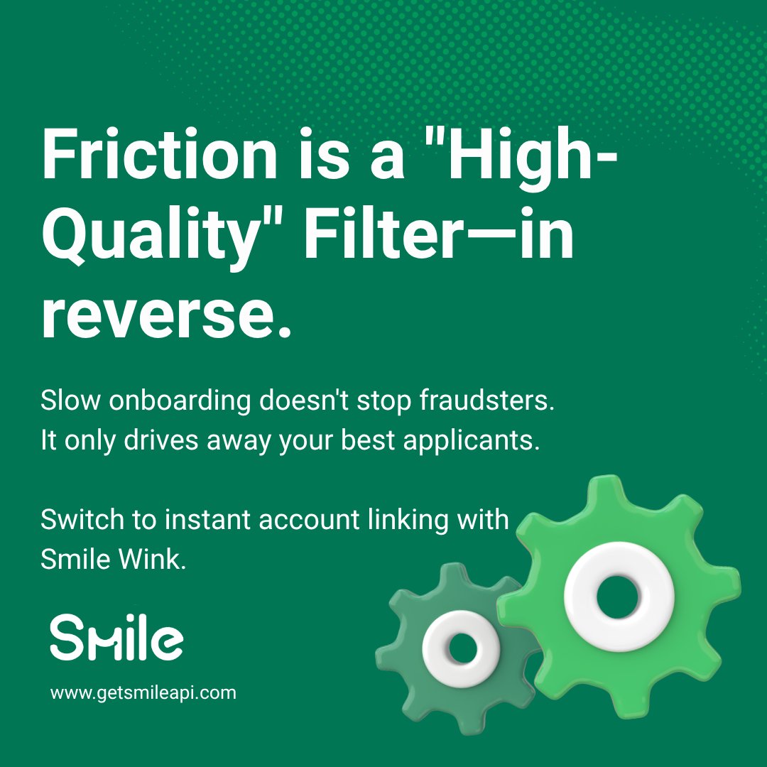 Smile Wink replaces the "Wait and Upload" model with a 30-second "Connect" flow. Stop losing your lowest-risk applicants to a slow, manual process. ⚡

Kill the friction: zurl.co/iKf3W