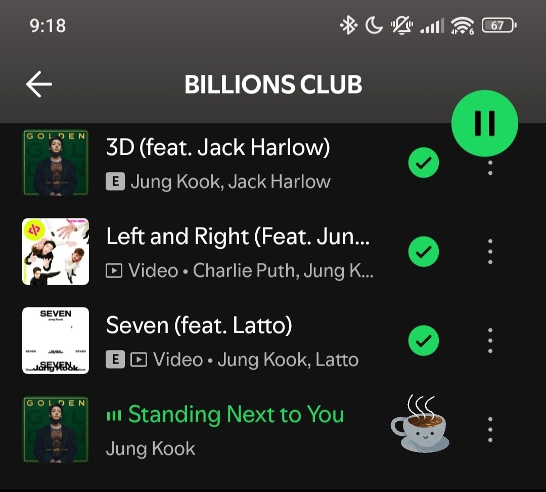 LidiaTan75's tweet image. 👋 Hi, I'm Listening 🎧 #3D, #LeftAndRight, #SEVEN and #StandingNextToYou by #JUNGKOOK from "BILLIONS CLUB" on Spotify! 👑📀🐰🎶 💞

🔗 open.spotify.com/track/6xGr4tVz…

PLEASE KEEP SUPPORTING JUNGKOOK'S MUSIC 🎶 🫶 
#JUNGKOOK #정국 🔥