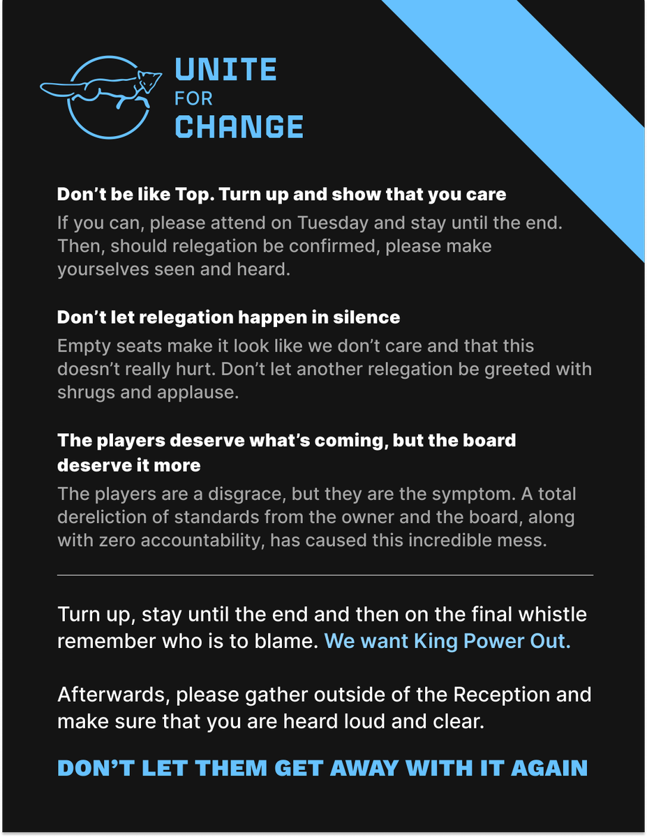 Unite for Change - LCFC tweet media