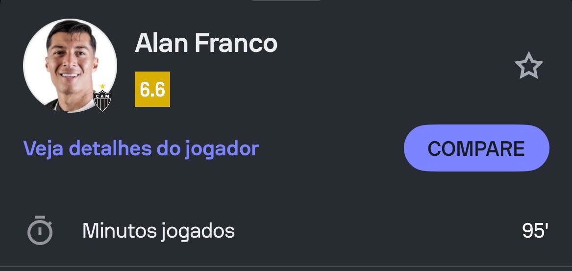 Foi o nosso primeiro volante

JOGOU OS 90+ MINUTOS

nenhum desarme, nenhum passe progressivo..

tem torcedor que acha normal e ainda defende