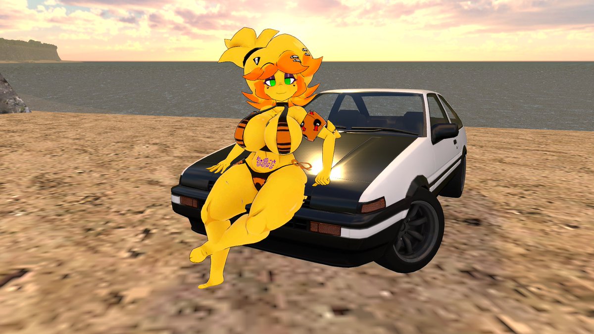 Hugoale2500's tweet image. Guess who got finally (I know it's too late) got his Bikini outfit ;3
I love the thing in my pizza slice bikini, there is the skull trooper instead a normal pizza.
#Chiku  #Fazclaires #VRChat #JDM #AE86 #Drifting