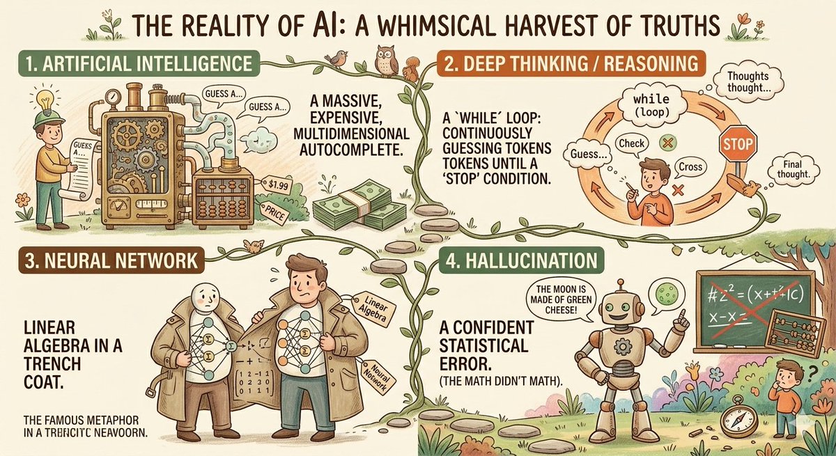 realmbit's tweet photo. If Silicon Valley’s marketing team ever told the truth, their pitch decks would look like this. 🔥

We’re ripping the curtain off what ‘Deep Thinking’ actually looks like behind the hype.

No fluff. No buzzwords. Just reality.
#share #repost
🧵 1/5
#AIRealityCheck #TechTruth #SiliconValleyExposed