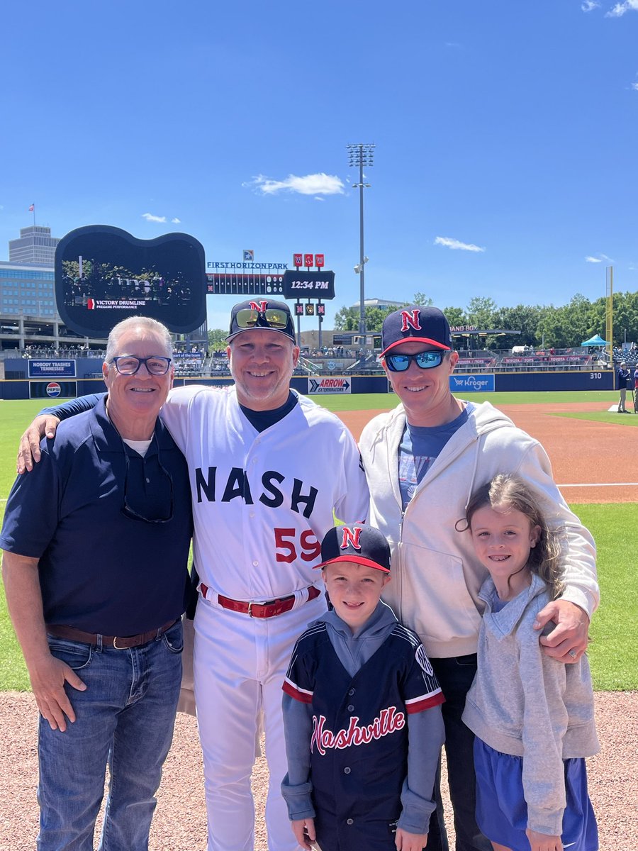 PumaBaseball's tweet photo. Pumas can be found everywhere! @Joe_Pudlo and his family found #CoachBunnell hard at work at the @nashvillesounds game! #ForeverPumas https://t.co/CMDEsXJYzI