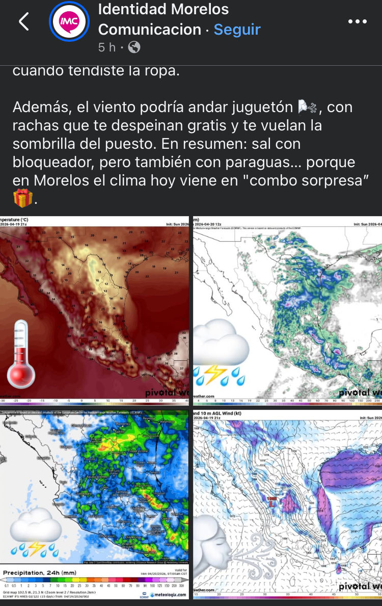 AleCsJn's tweet photo. @InfoMeteoro Ya van 2 medios de comunicación de Morelos que se roban tus fotos sin darte crédito a tu trabajo https://t.co/WrPDSLFIRa