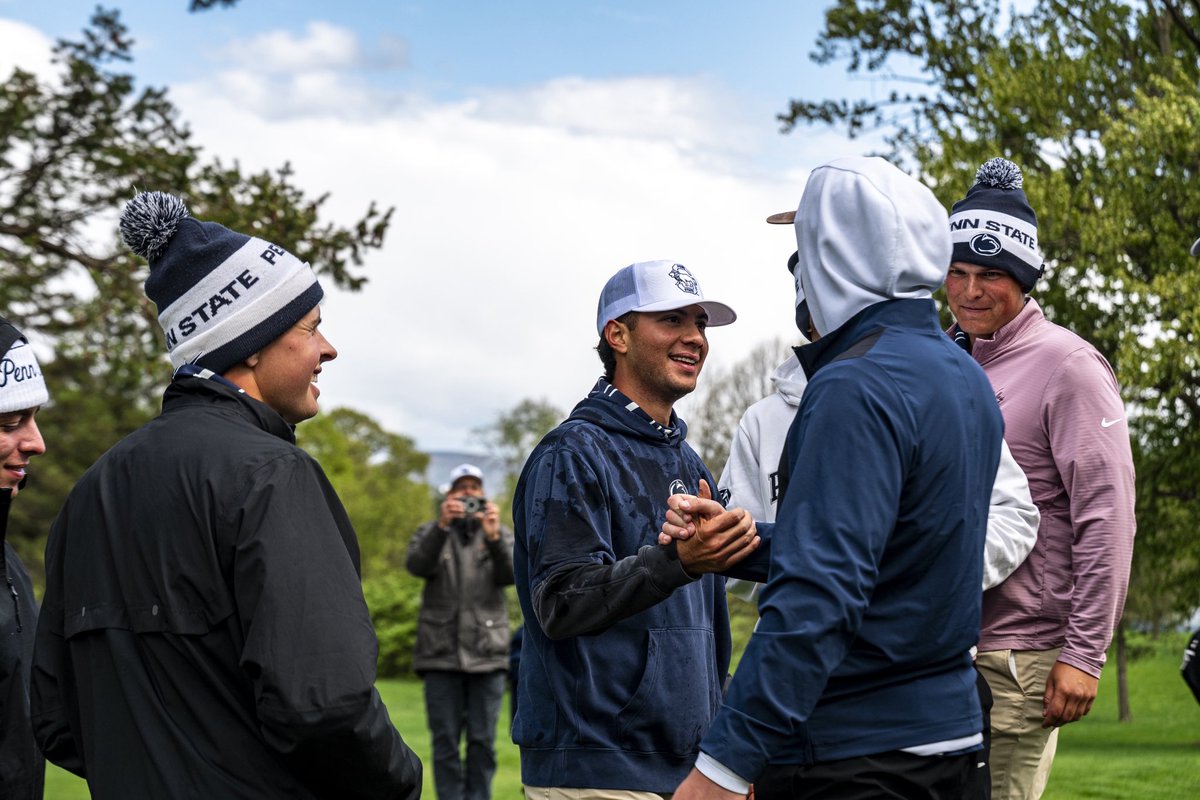 PennStateMGolf's tweet photo. All smiles for the individual Rutherford Champ!! 😃🏆 

#WeAre ⛳️ https://t.co/nIRo7QbI8T