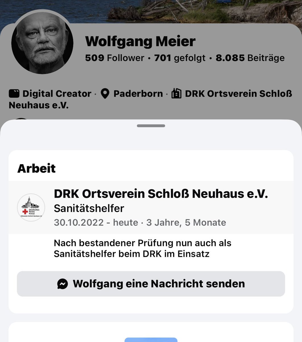 WolfMalca's tweet image. Hallo @roteskreuz_de Ortsverein Schloß Neuhaus e.V.,

Sind #Juden bei Eurem Sanitätshelfer 
Wolfgang Meier in guten Händen?

Wie steht Ihr zu #Antisemitismus?

In der Kommentarspalte:

facebook.com/share/p/1BEbkS…