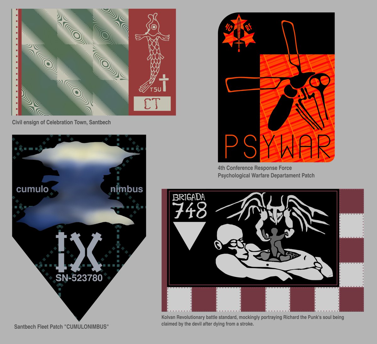 viermeelectric's tweet photo. handful of flags and patches, made to practice working in inkscape https://t.co/6BCGC2mmZt