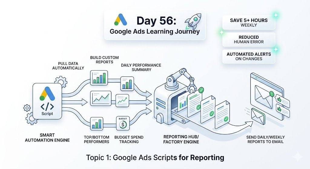 Debojit_digital's tweet image. Day 56 Google Ads Insight: Stop Manual Reporting!

Pulling data from 10 accounts every week? Google Ads Scripts automate everything: Daily summaries, top/bottom performers, budget tracking — all sent to email automatically.

#GoogleAds #Scripts #Automation #Reporting
