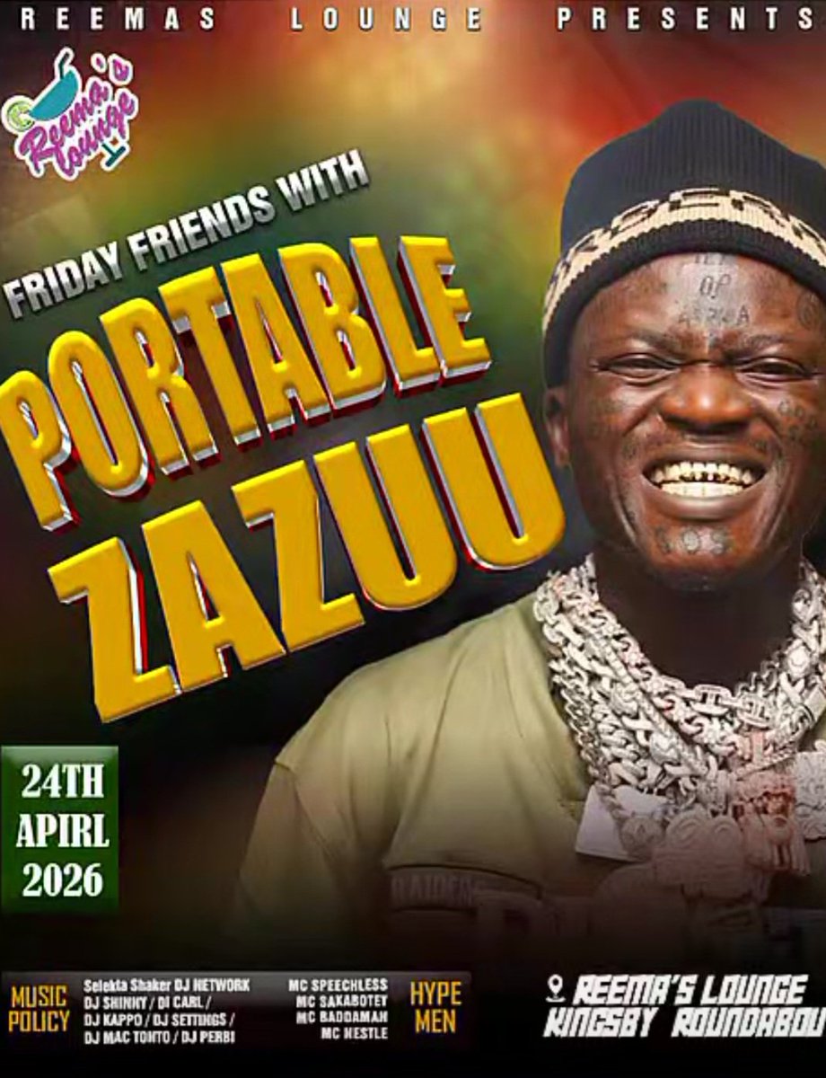 thestylishmc's tweet photo. PORTABLE LIVE IN GHANA PRECISELY THE PARTY'S CAPITAL REEMAS LOUNGE 
ANTICIPATE 
#thestylishmc #mcspeechlessiseverywhere #bdf #amthelifeoftheparty #accranightlife https://t.co/La0M1UYBuy