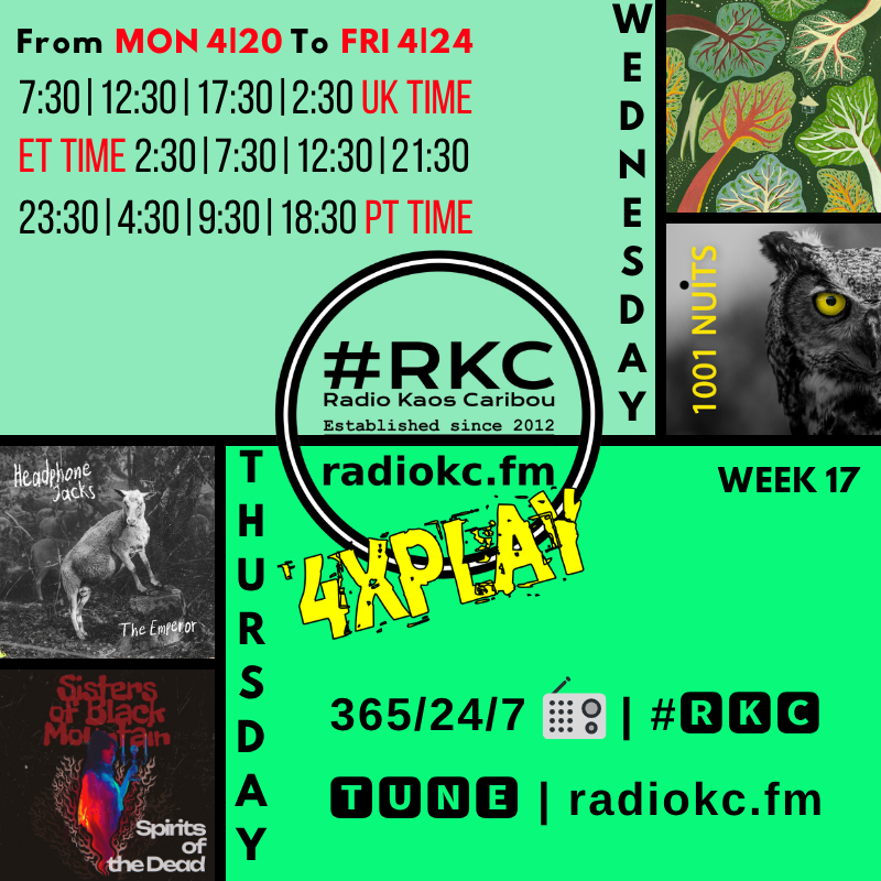RadioKC's tweet image. This Week #🆁🅺🅲 𝟰𝘅𝗣𝗟𝗔𝗬𝗦 2│2

#WEDNESDAY 4│22
🔴@MarnieGlum
🔴Duo Caféine

#THURSDAY 4│23
🔴Headphone Jacks
🔴@SistersofBlkMt

#FRIDAY 4│24
🔴GOT'YA
🔴BLACK VIIOLET x Blag Dahlia

⬇️Details⬇️
🌐 fb.com/RadioKC/posts/…
▂▂▂▂▂▂▂▂▂▂▂▂▂▂