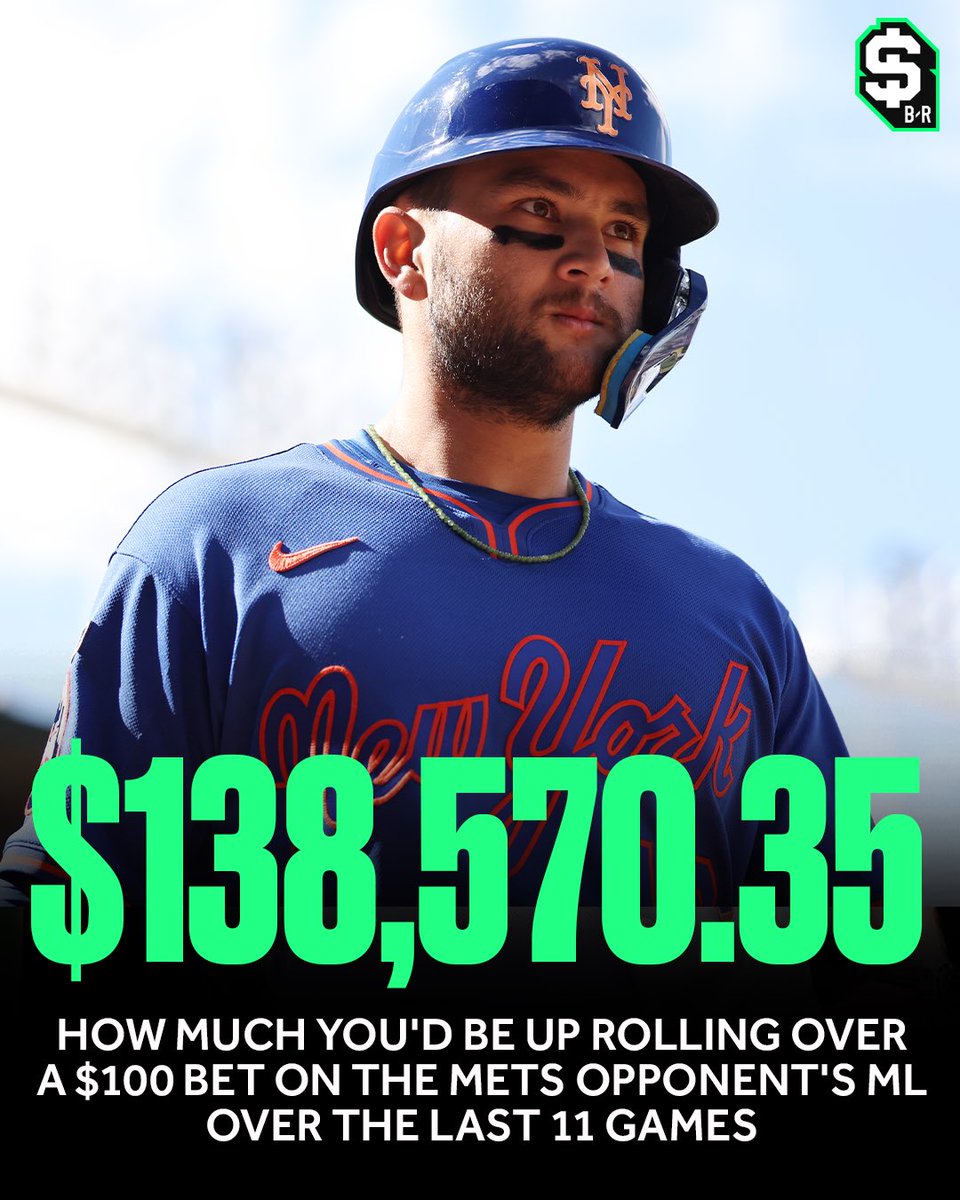 Fading the Mets continues to be the best bet in all of sports….

11 STRAIGHT LOSSES 😳