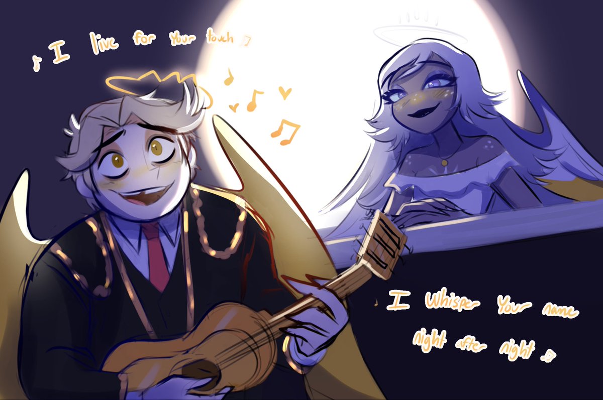 I love you too much but colored 🥹✌️

#hazbinhotel #serapherd