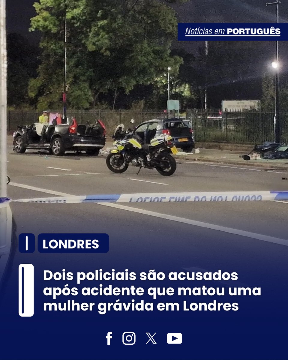 jornalNEP's tweet image. Dois agentes da Metropolitan Police foram acusados após um acidente que resultou na morte de uma mulher grávida e de seu bebê.
O caso ocorreu em 2024, quando um veículo policial descaracterizado colidiu com o carro da vítima.
Caso segue na Justiça.
#Londres #Metpolice
