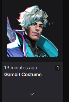 Fallonettv99846's tweet image. I got the new gambit skin lets go 😻 #marvelrivals #gambit