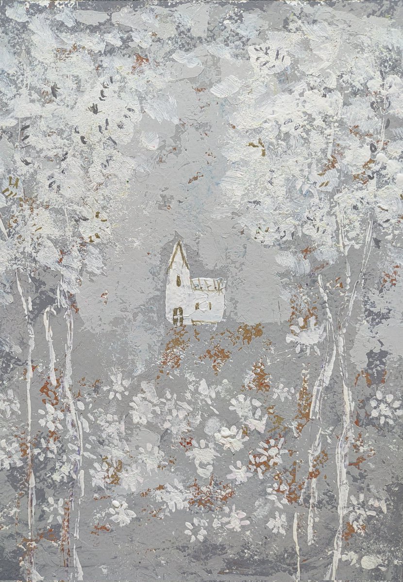 EaQtz6's tweet image. ＃artwork
＃art 
#絵、
＃心象風景画
＃Gouache
＃paintig
🎨孤独からの解放と安心