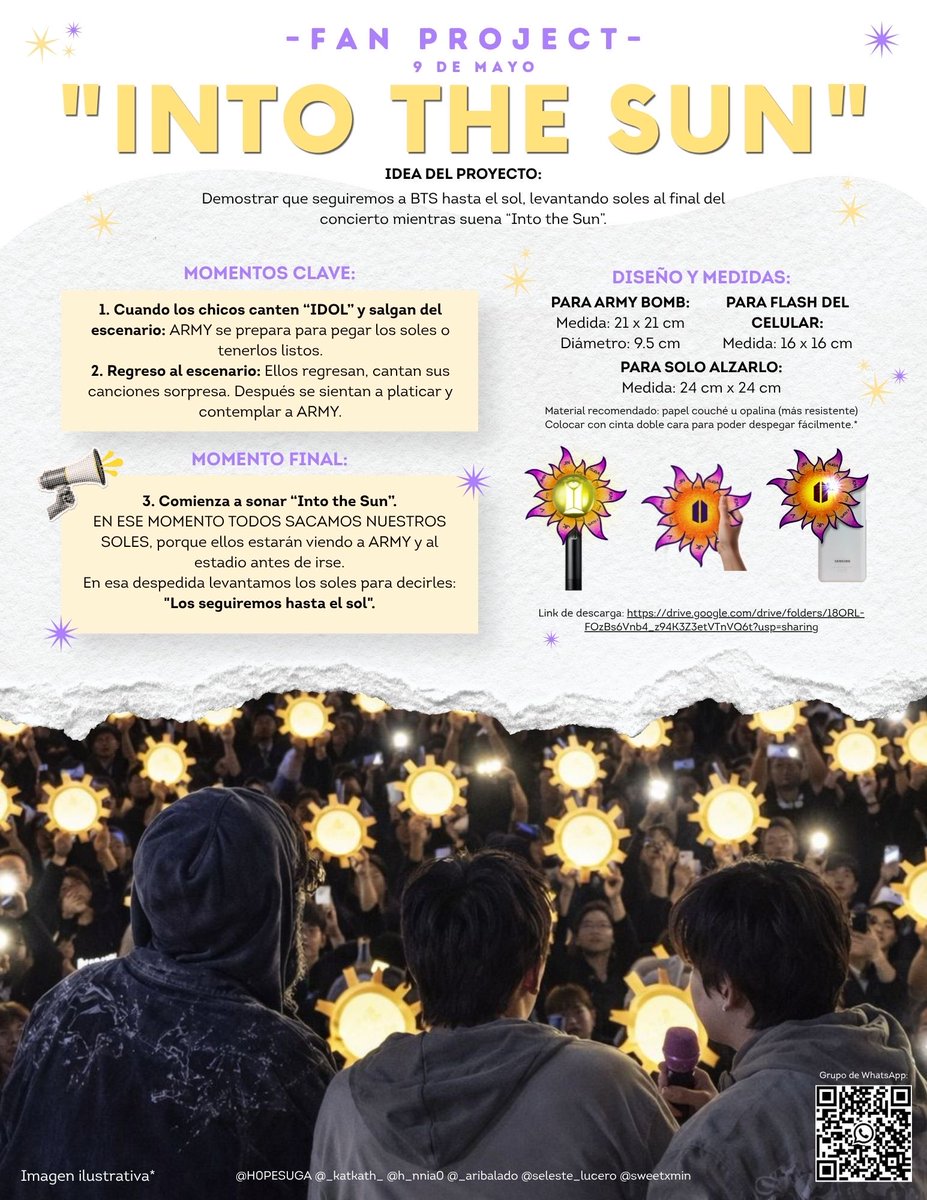 jkpastelitoss's tweet photo. A las personitas que van a ir al concierto del 9 de mayo les comparto este FP que se esta organizando para ese dia al momento de cuando se cante INTO THE SUN, por si gustan unirse 💛

OJO este FP no esta buscando remplazar a los demas https://t.co/xBIpcBr8BX