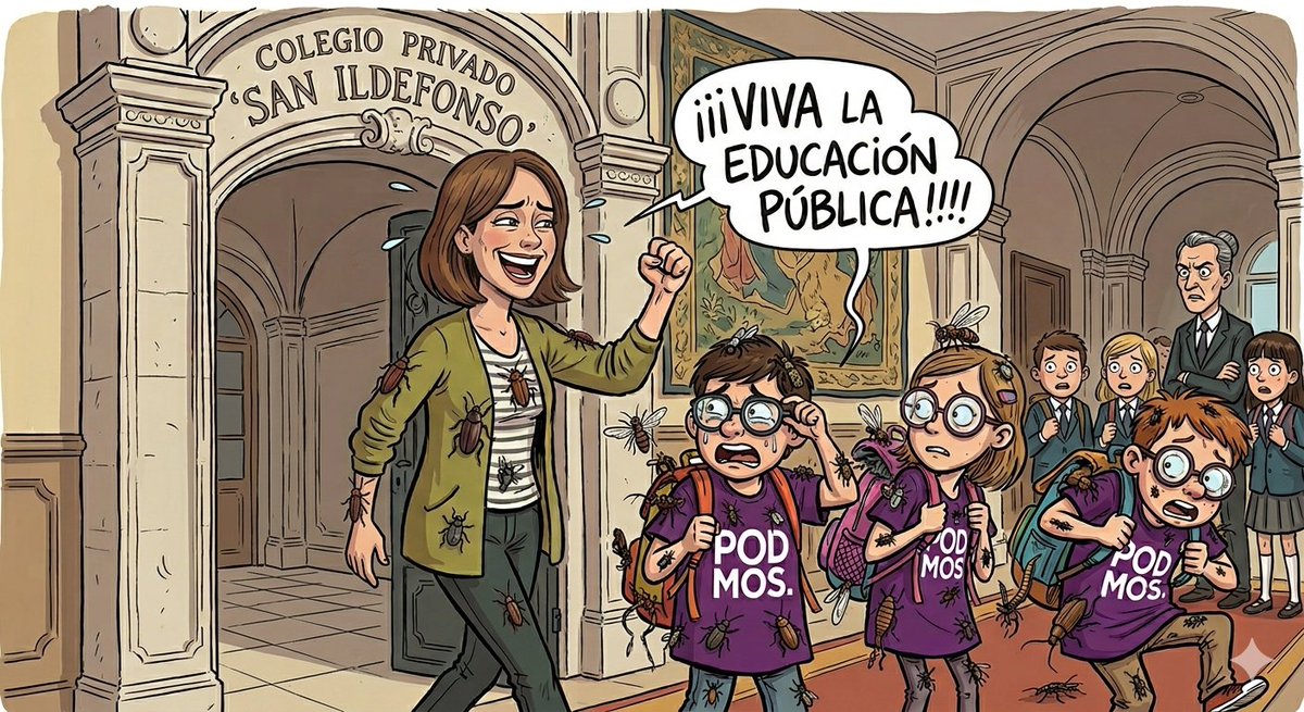 <a href="/Podemos_CMad/">Podemos C.Madrid</a> <a href="/educacionPLEI/">Plataforma Laboral Escuelas Infantiles (PLEI)</a> Tápate un poco las vergüenzas <a href="/IreneMontero/">Irene Montero</a>  ,  te tapas la cara y se te ve el culo .
Cuentanos ..., cuanto pagas por llevar a tus vástagos a la privada ..?🤔