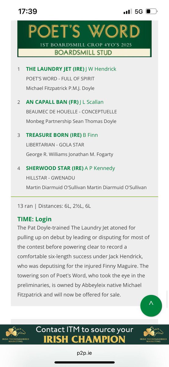 Kilminfoyle Hse Stud tweet media