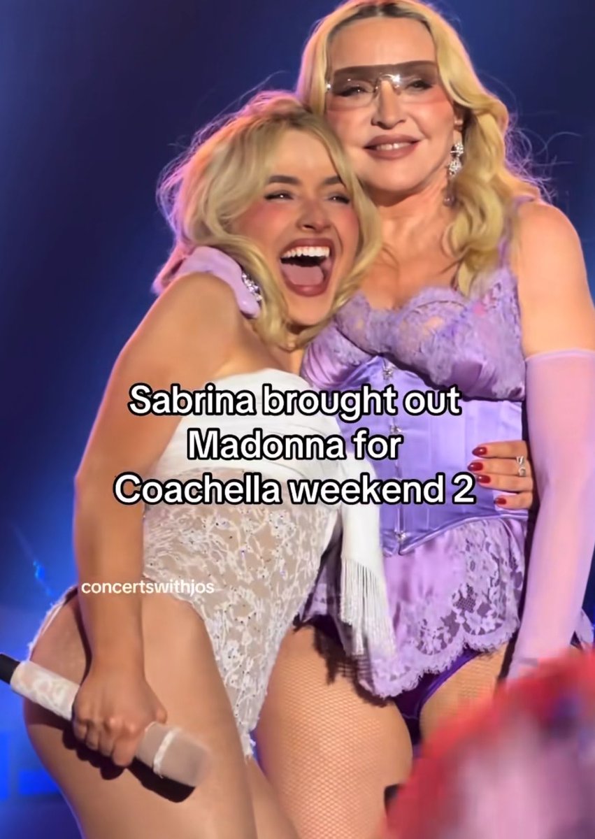 The cutest queens #sabrinacarpenter #madonna #coachella