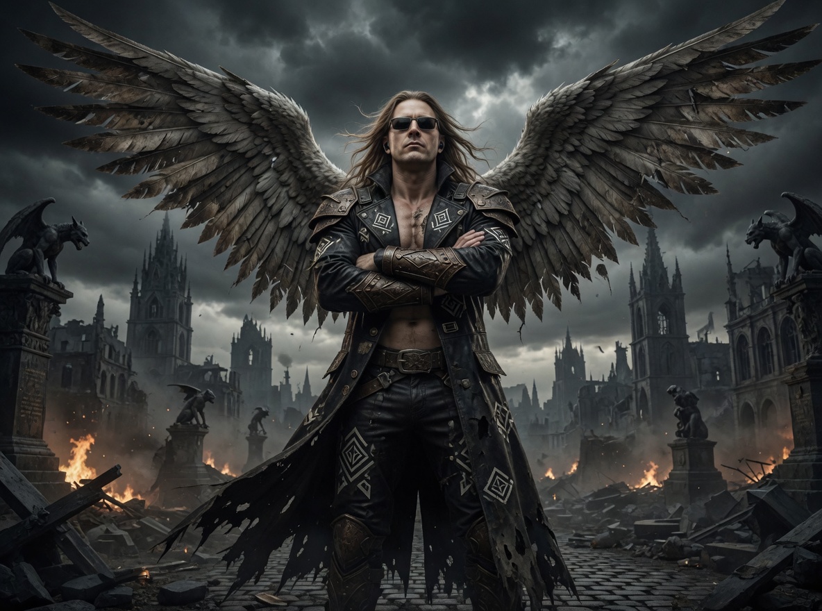 AIStuffAI's tweet image. #Goth #Warrior #Prince #AI #AIArt #Grok #GrokImagine #Angel