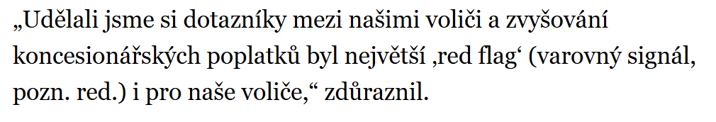 Tak podle <a href="/Sima_Ondra/">Ondřej Šimíček 🇨🇿➕ 🇮🇱🇺🇦</a> byly pro voliče <a href="/ODScz/">ODS</a> koncesionářské poplatky největším "red flag"

WFT, to se vám nehodí do krámu, to se nikdy nestalo, ODS loupežníci, že. <a href="/P_Fiala/">Petr Fiala</a> <a href="/Zbynek_Stanjura/">Zbyněk Stanjura</a> 
novinky.cz/clanek/podcast…