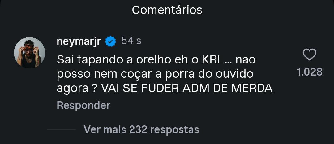 2 dias atrás esse maluco postou que ia parar de responder nas publicações e responder dentro de campo

KKKKKKKKKKKKKKKKKKKKKKKKKKK