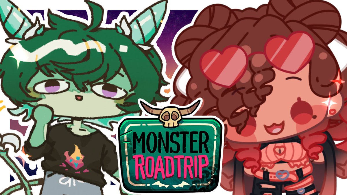 HEADS UP!!
In a little while, we're going live over on the purple site to play some Monster Roadtrip w/ <a href="/MatchaDragonVT/">Matcha 🍵 the Forest Dragon</a> !!
Come join us!