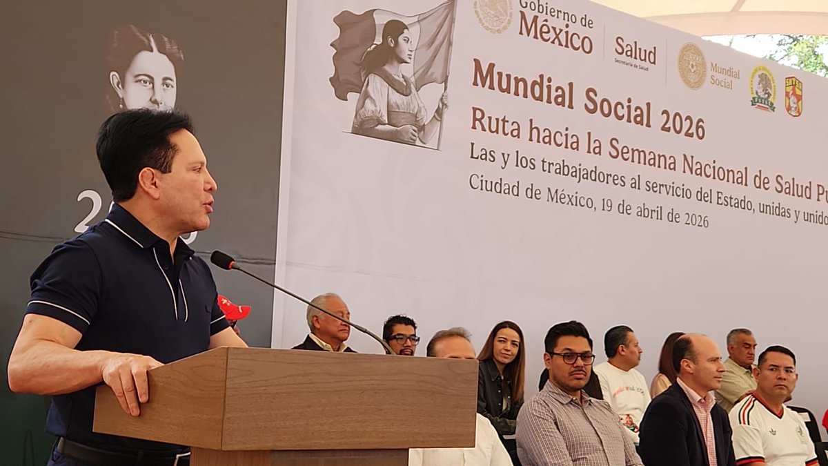 DanielAceves84's tweet photo. A partir de hoy llevamos el @MundialSocial26 a personal de más de 100 sindicatos, poniendo en marcha una gran alianza deportiva, a través de “Salud en el Mundial Social 2026”. Una iniciativa del Dr. David @DKershenobich @SSalud_mx y el Lic. Marco Antonio @GarciaAyalaM @FSTSE_MX https://t.co/QycTWch5W3