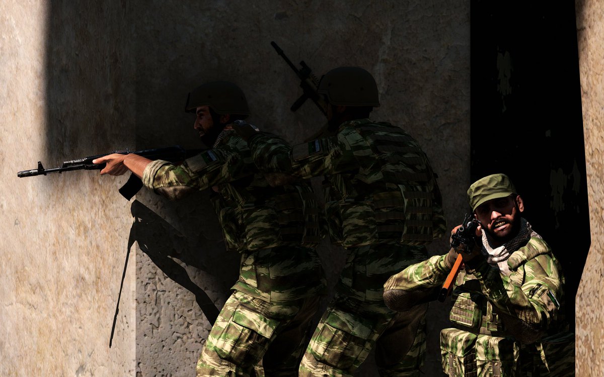 Arma_Reposter's tweet image. New Takistan Army (NTA) clearing houses during urban operations, South of Takistan.

#arma3 #armaphotography #Takistan #TakistanArmy