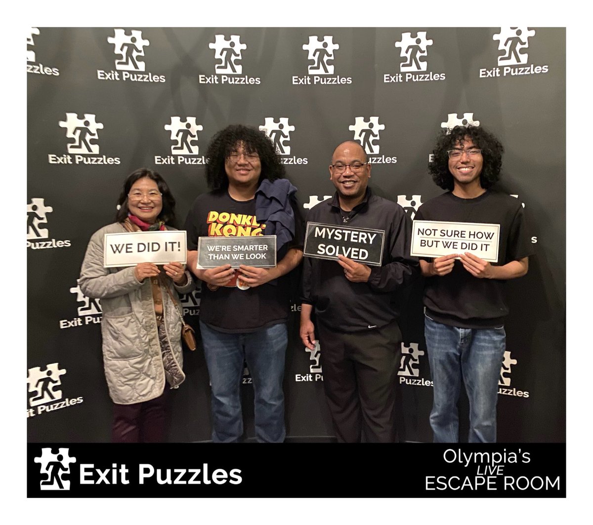 ExitPuzzles's tweet image. Escaped with just 32 seconds remaining! 
Great job everyone! That was super close 😜

ExitPuzzles.com - Olympia Escape Room 

#EscapeRoom #EscapeRooms #Olympia #WashingtonState