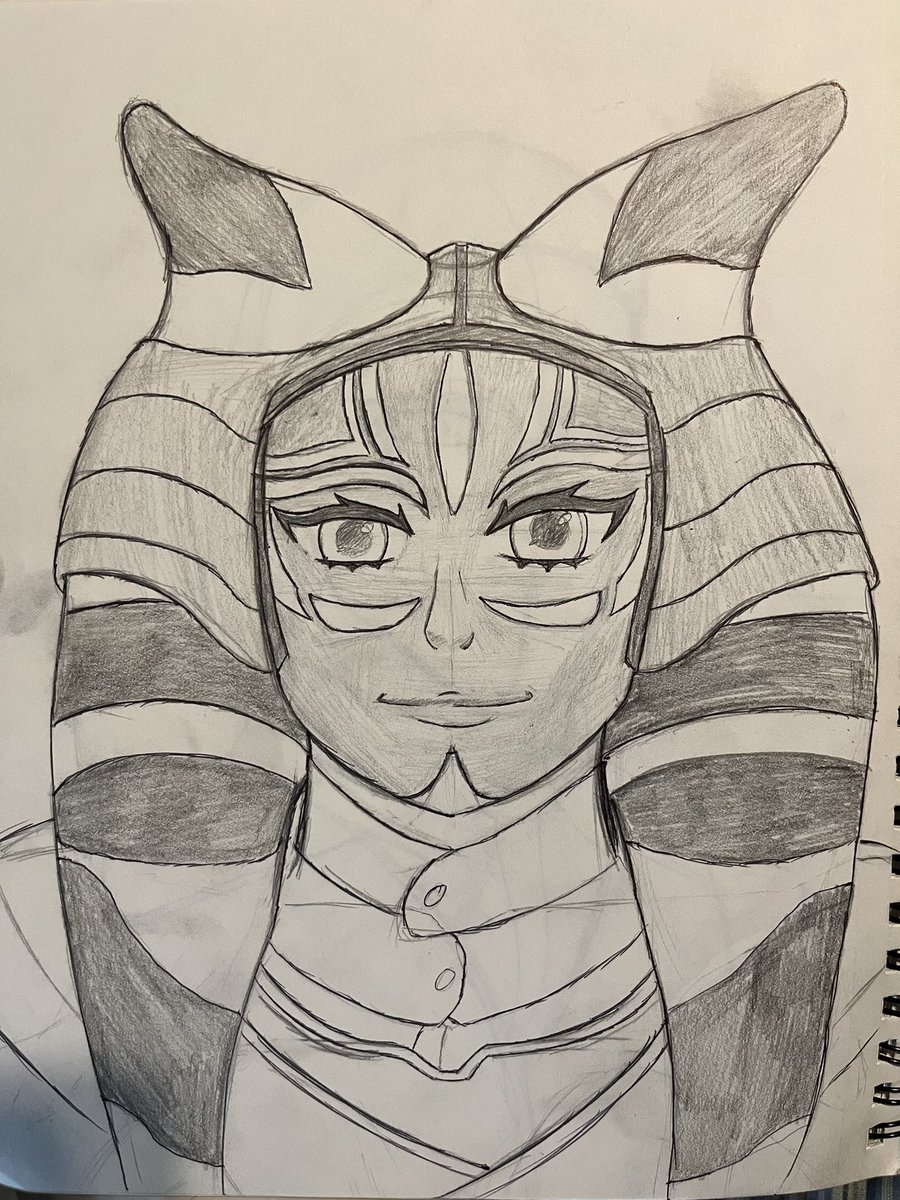 HallowedTavern's tweet photo. Sketched out a Togruta character a bit back. Don’t exactly have a name for her, but she was fun to draw! https://t.co/I9dh4PVbhU