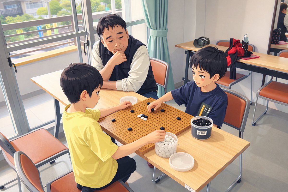 土曜日教室

双子の男の子
兄が1月の大会13路の部で全勝してやる気満々。対して弟は盤にも向かわずやる気出ず差がついていたのに、久しぶりに打ったら驚くほど進歩していて兄と同等になってる
兄の打ち方学習していたのね
講師陣にすごいと褒められてご満悦
家でも鍛えてまたぐんと伸びそう