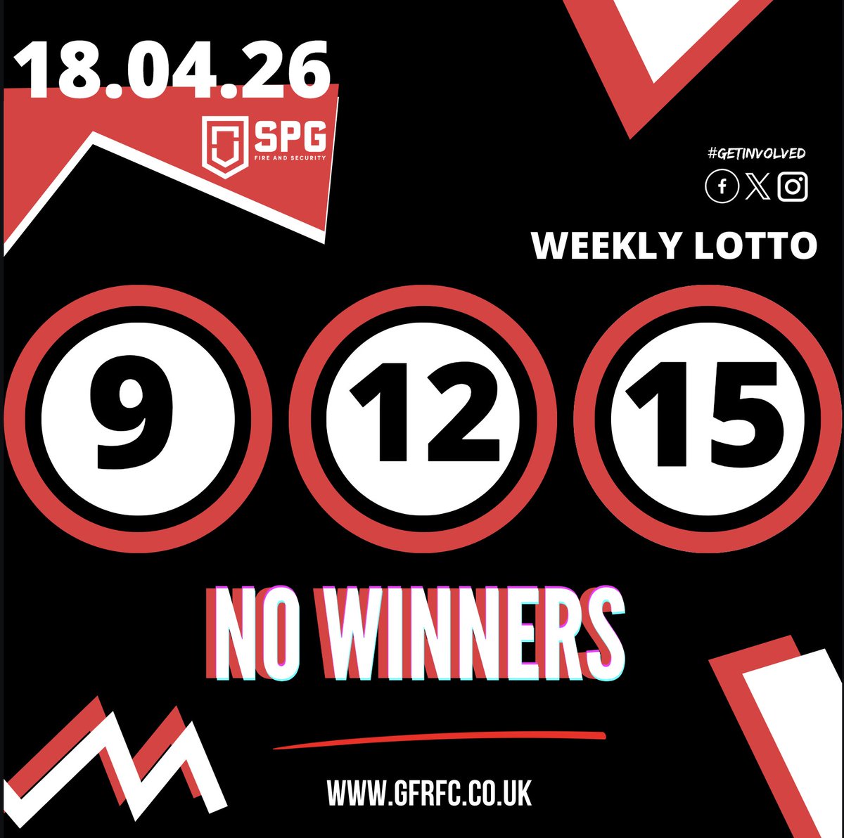 fairydeanrovers's tweet image. 🔺◾️ 𝗪𝗲𝗲𝗸𝗹𝘆 𝗟𝗼𝘁𝘁𝗼 ◾️🔺

🎰 9- 12 - 15

❌ No winners 

🤩 Next estimated prize  £1800

🎟 get your tickets from the bar or - ▶️ PLAY NOW online- clubforce.com/clubs/gala-fai… 🎰 Drawn Saturday Night

#GETINVOLVED ❤️🖤