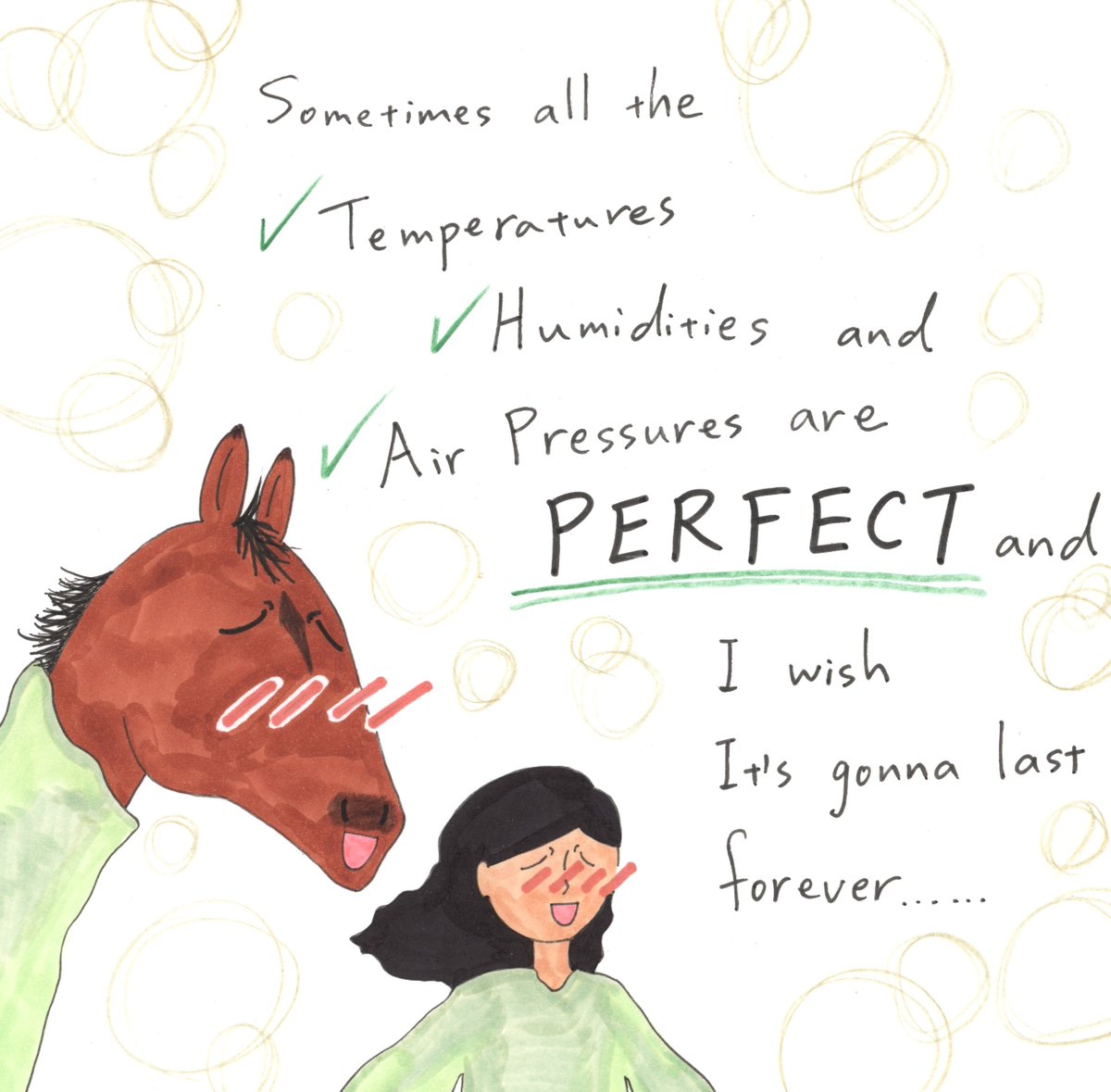 manicaofblue's tweet image. たまに
気温
湿度
気圧
全部ちょうどいい時があって
永遠に続いてほしいと願う……

Sometimes all the
Temperatures
Humidities
and
Air Pressures are
PERFECT and I wish 
It's gonna last forever......

#horse #equestrian #equine #馬 #乗馬