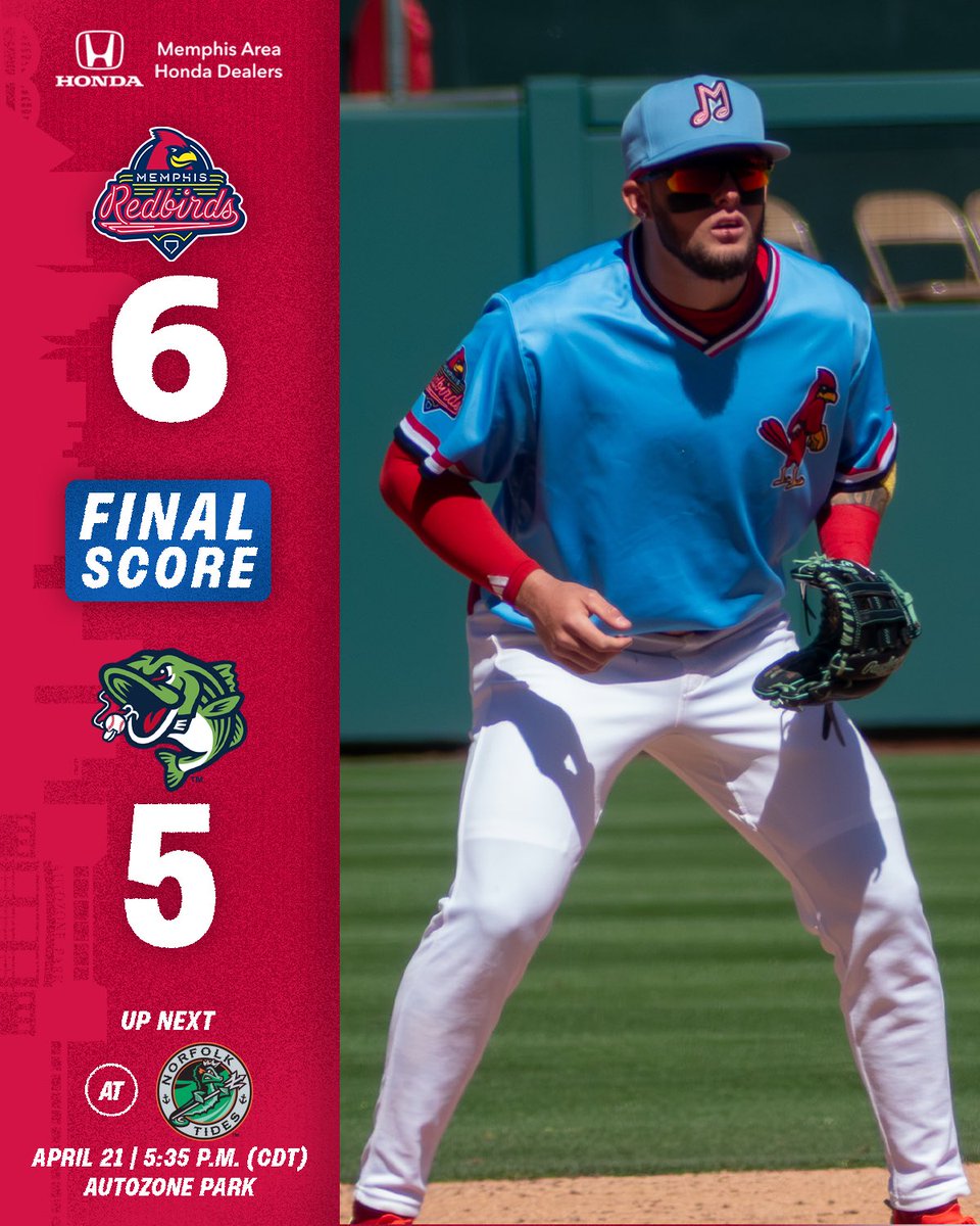 memphisredbirds's tweet image. straight to the W column 👏

#Dubs | #GoBirds